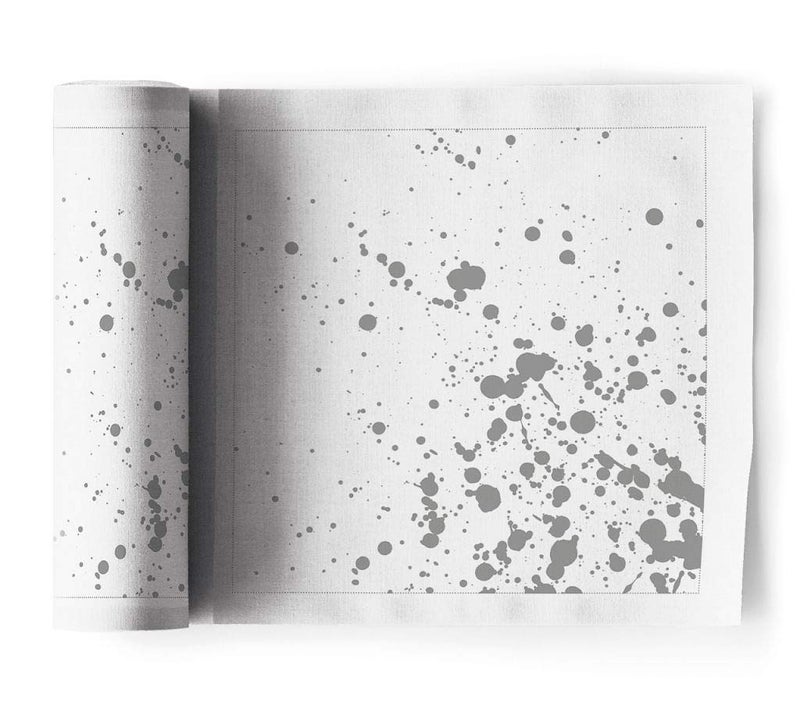 MY DRAP Formal Designer Collection Luncheon Napkins (12 Napkins, Silver Splash) - Image 1